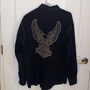 Harley Davidson long sleeve button down shirt